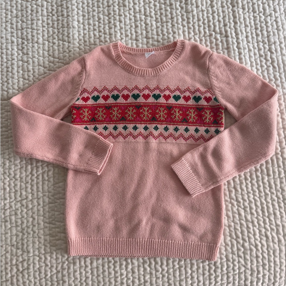 Pink Fair Isle Women's Sweater